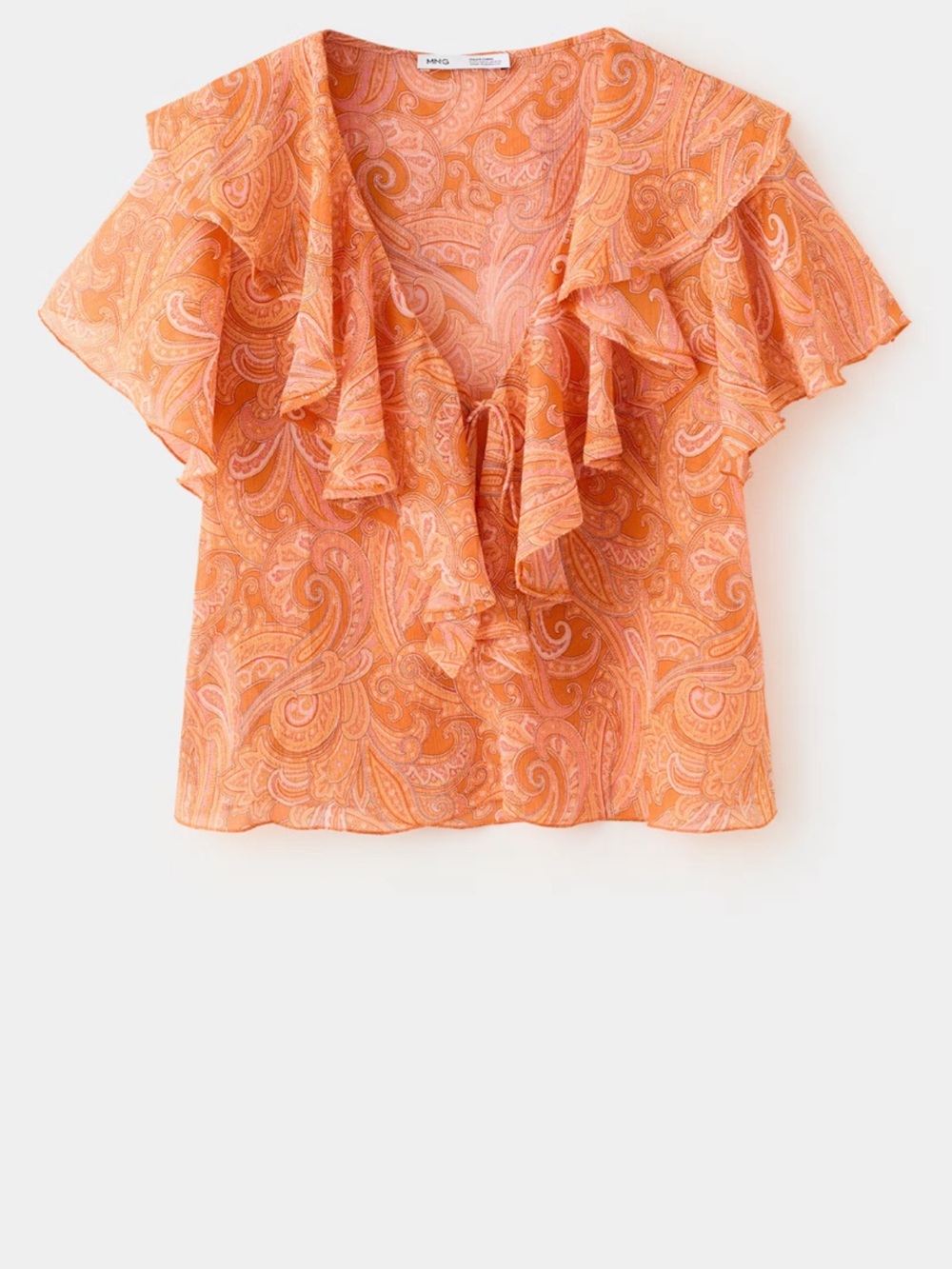 Mango Ruffles Printed Blouse - Picture 5 of 6